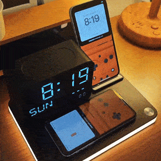 7 in 1 Wireless Charging Station with LED Night Light